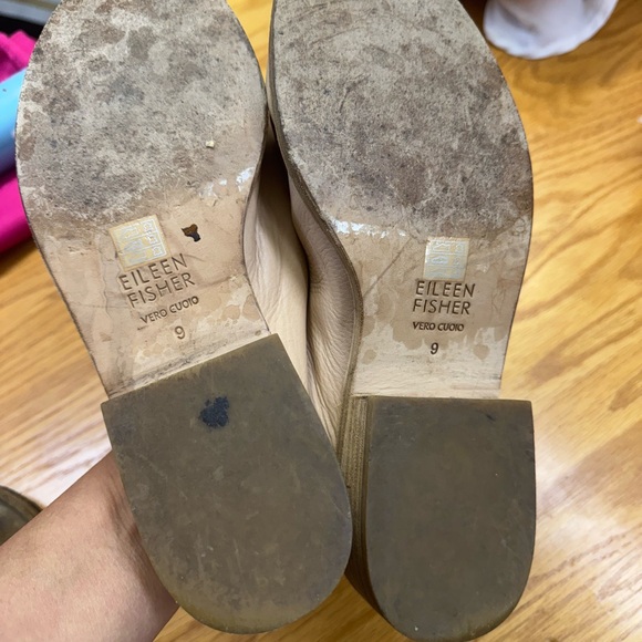 Eileen Fisher Women's Tan Leather Mules - Picture 3 of 5
